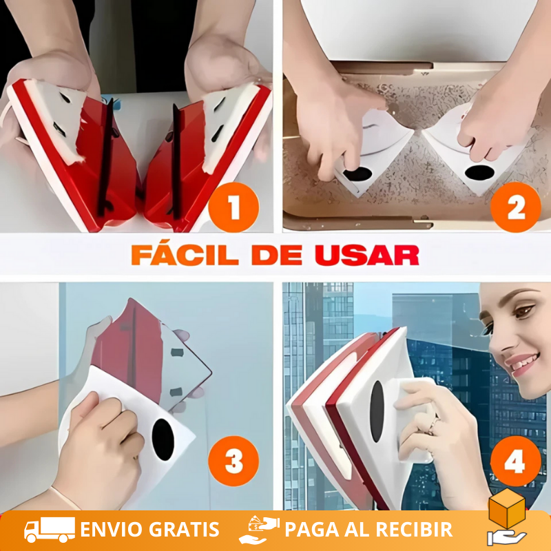 Limpiador De Vidrios Magnético