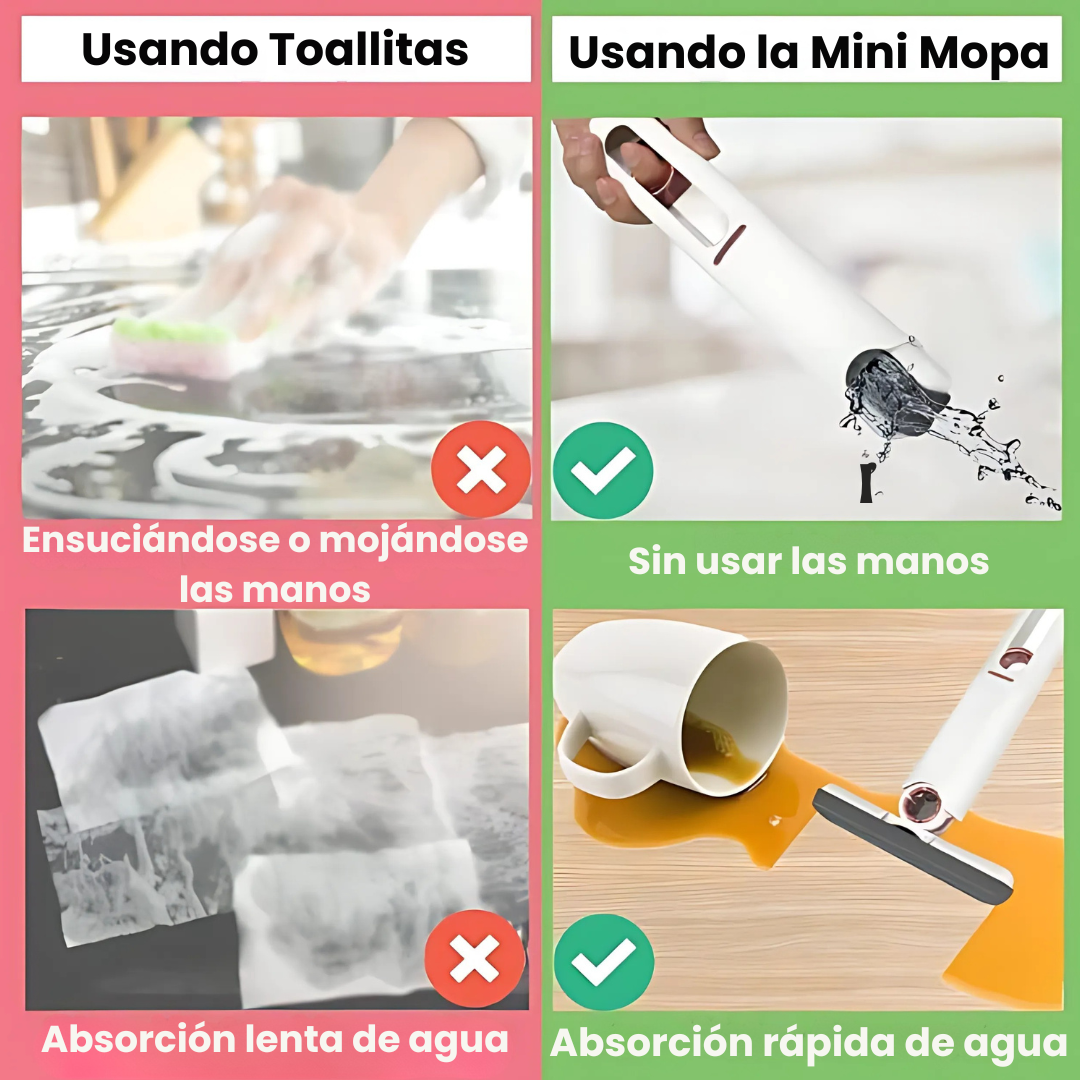 2X1 Mini Mopa Multifuncional – Limpieza profunda sin dejar rastro
