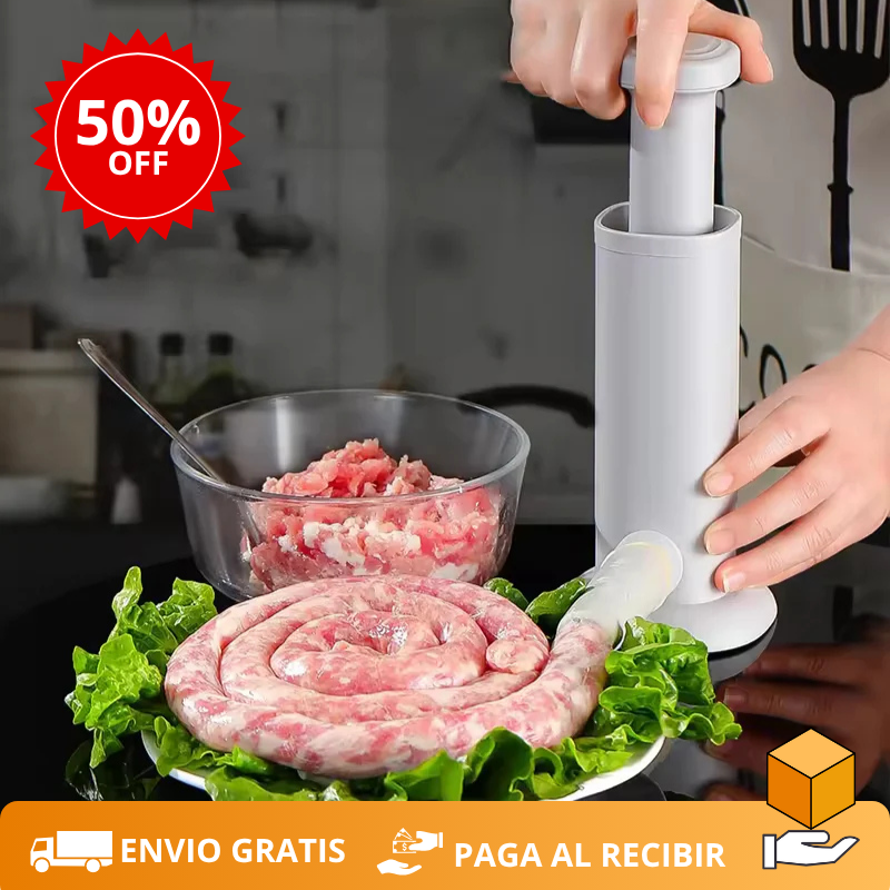 Máquina embutidora - Haz tus propios chorizos, salchichas y albóndigas