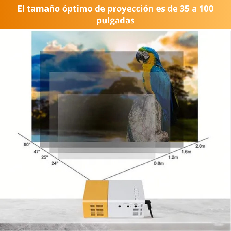 Mini Proyector LED - Cine portátil en casa
