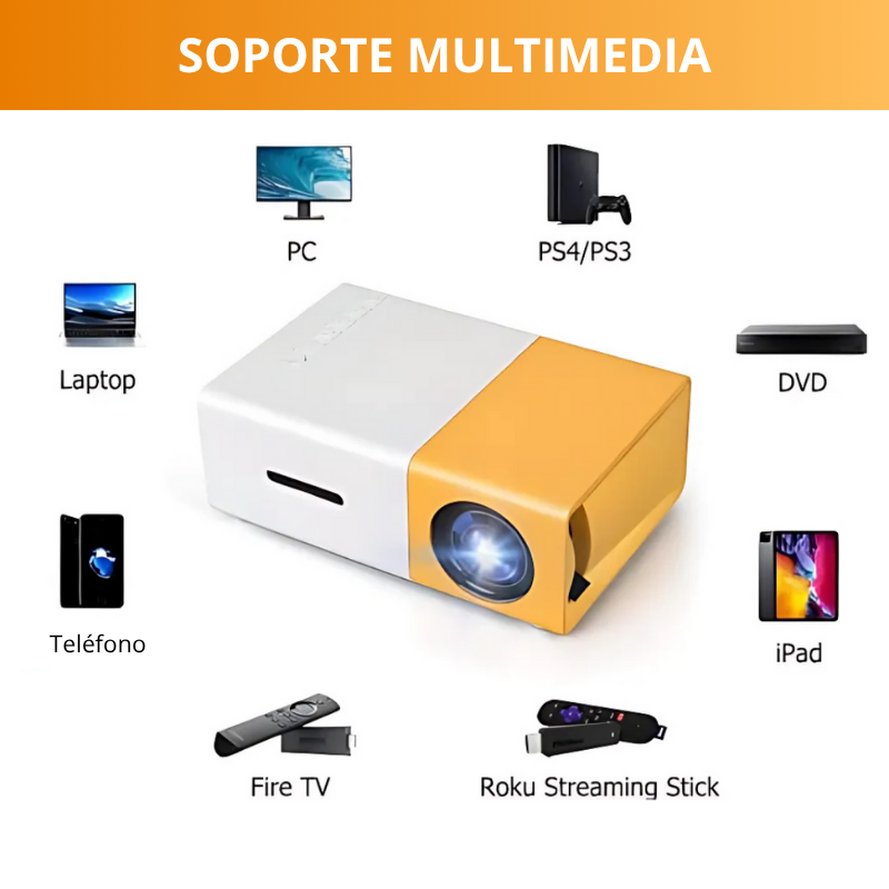 Mini Proyector LED - Cine portátil en casa