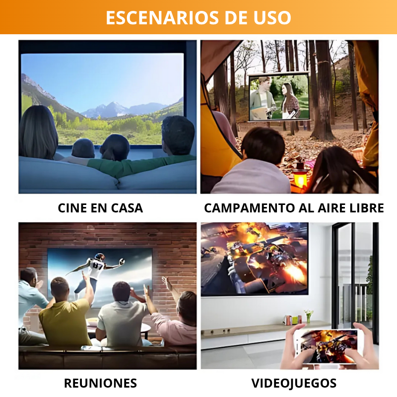 Mini Proyector LED - Cine portátil en casa