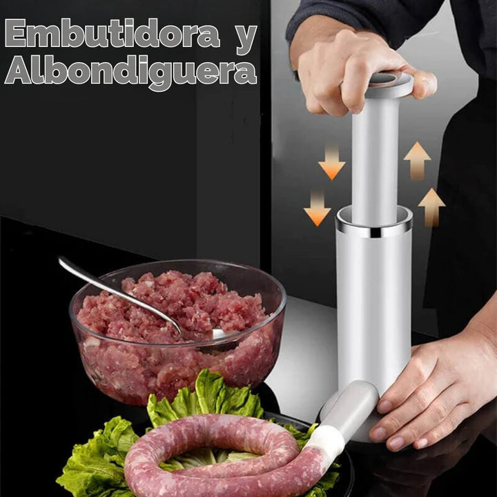 Máquina embutidora - Haz tus propios chorizos, salchichas y albóndigas