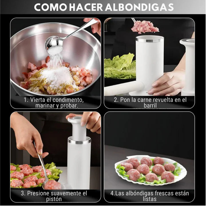 Máquina embutidora - Haz tus propios chorizos, salchichas y albóndigas