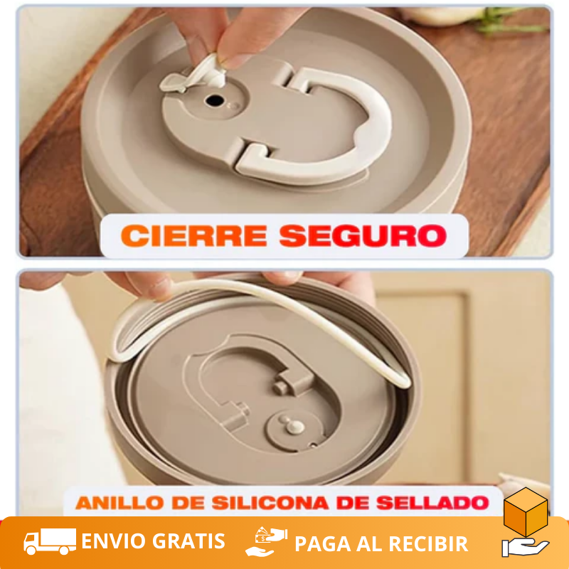 SET X4 PORTACOMIDAS Y LONCHERA TÉRMICA