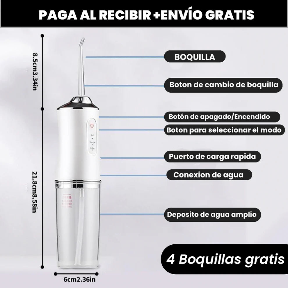 Irrigador Bucal Portátil – Limpieza profunda