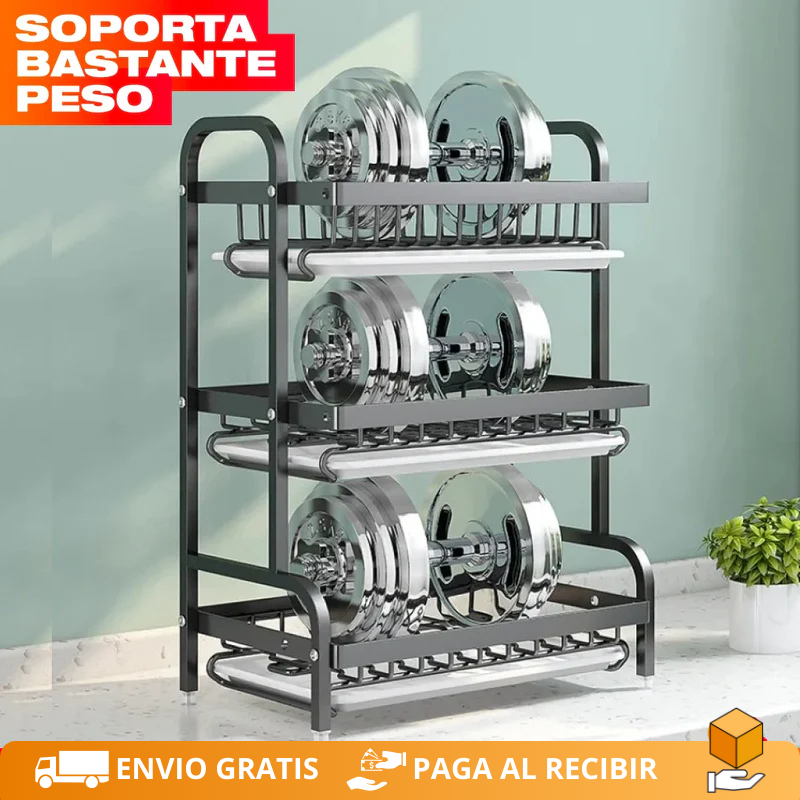 Escurridor Premium 3 Niveles: Mantén tu cocina ordenada