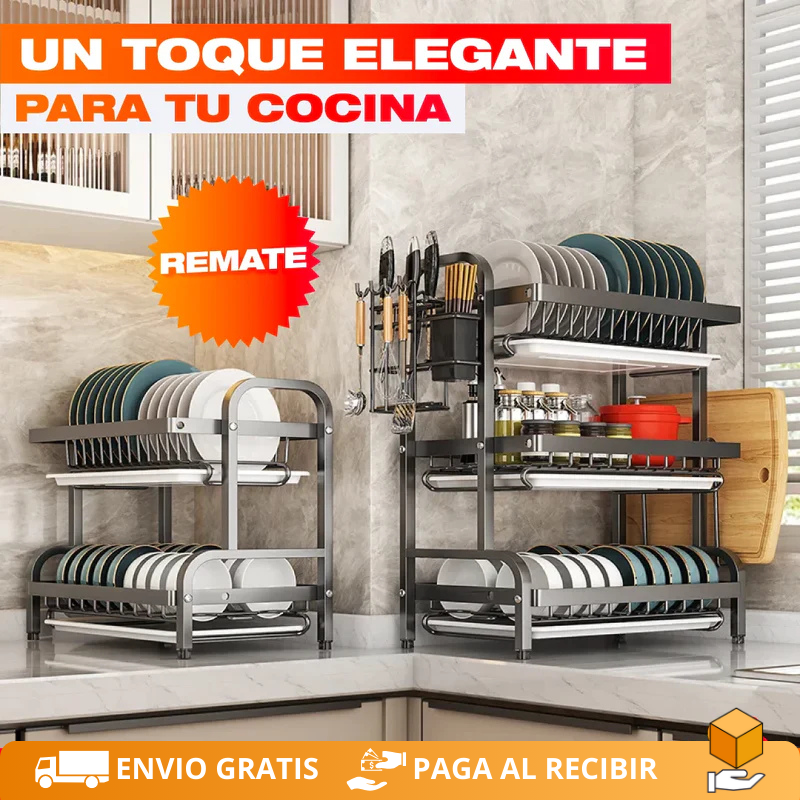 Escurridor Premium 3 Niveles: Mantén tu cocina ordenada
