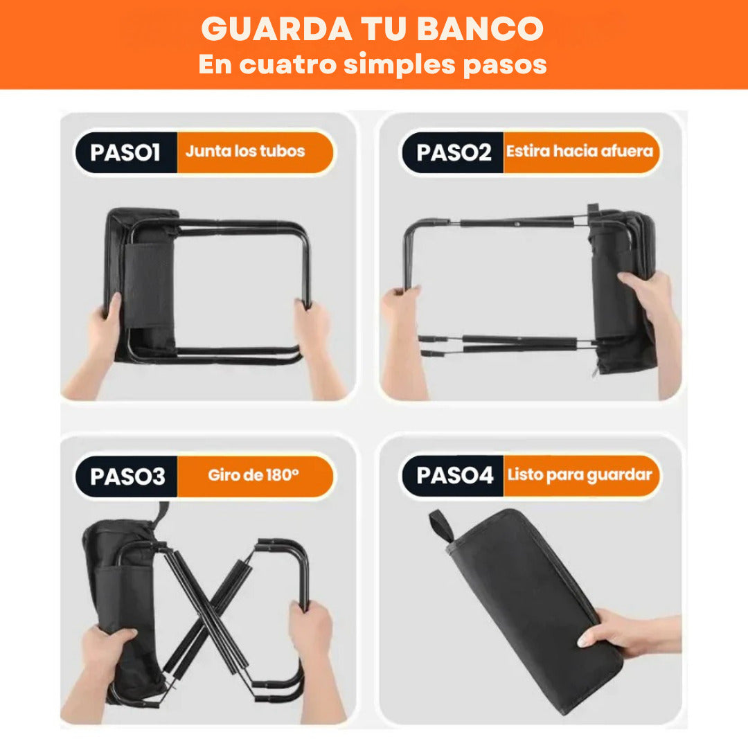 Bolso con Banco Plegable: Tu descanso siempre contigo