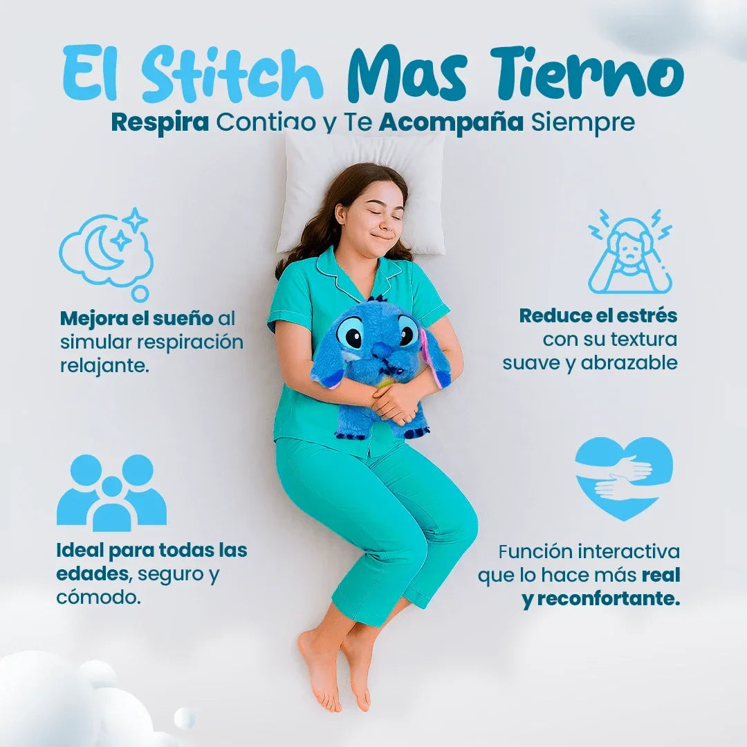 Peluche Stitch que Respira – El regalo que abraza, calma y acompaña