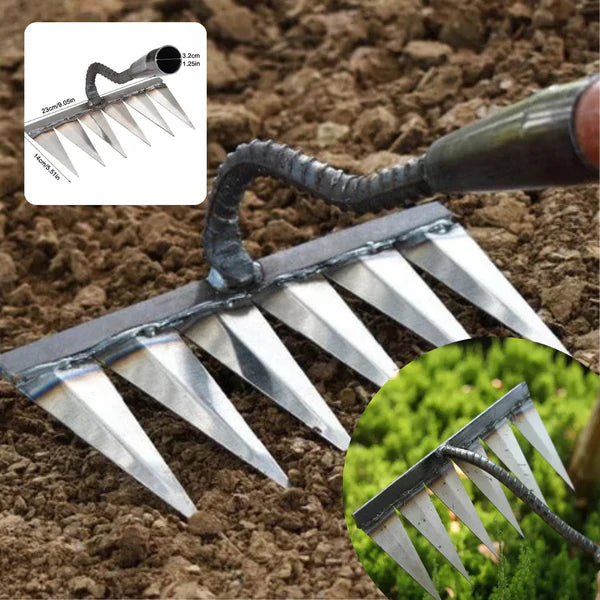 🌱 Rastrillo Eliminador de Malezas – Jardines limpios sin dañar tu espalda