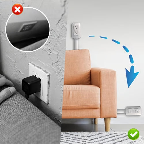 CONTACTO EXTENDIBLE DE 2 TOMAS