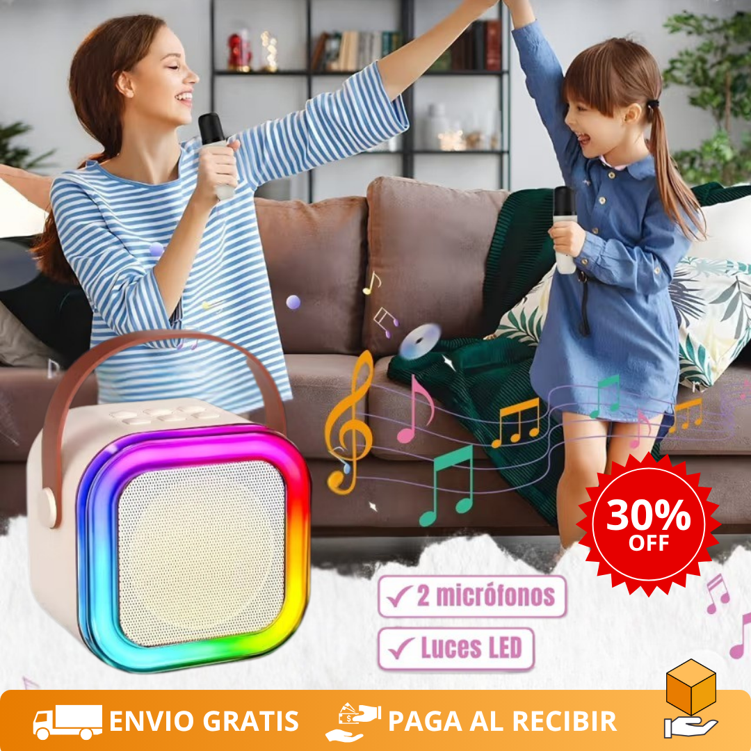 PartyBeat Kids – Karaoke en Familia - Bocina + 2 Micrófonos