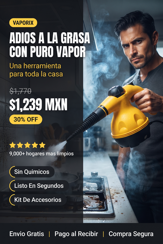 Vaporix™ Limpiador a Vapor Portátil Multiusos
