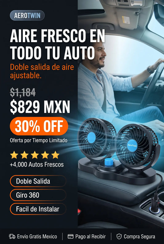 AeroTwin™ - Ventilación Inteligente para Todo tu Auto