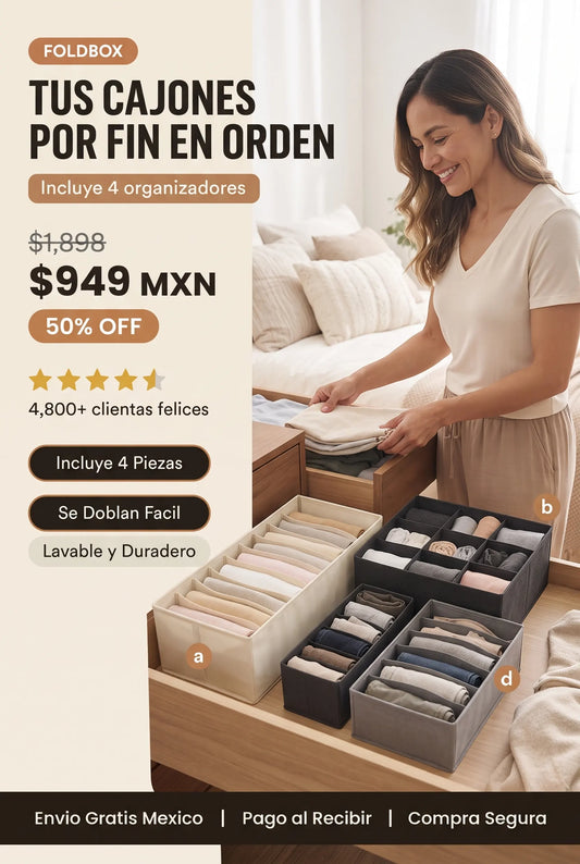 FoldBox™ - Organiza tus cajones y aprovecha cada espacio