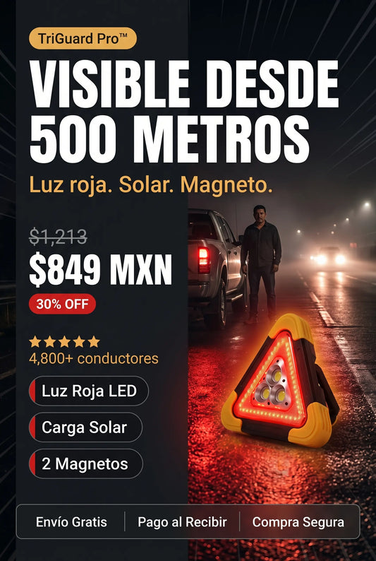 TriGuard Pro™ - Señalización Visible Para Emergencias En Carretera