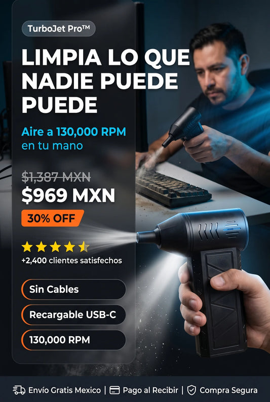 TurboJet Pro™ - Sopladora Portátil de Aire Potente