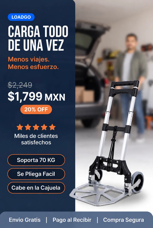 LoadGo™ — Carrito Plegable para Carga