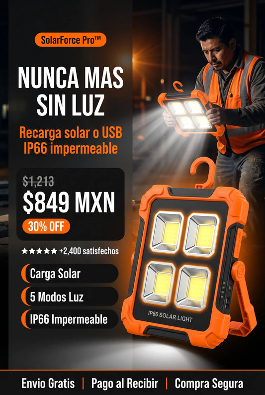 SolarForce Pro™ - Reflector Solar de Emergencia Multifunción