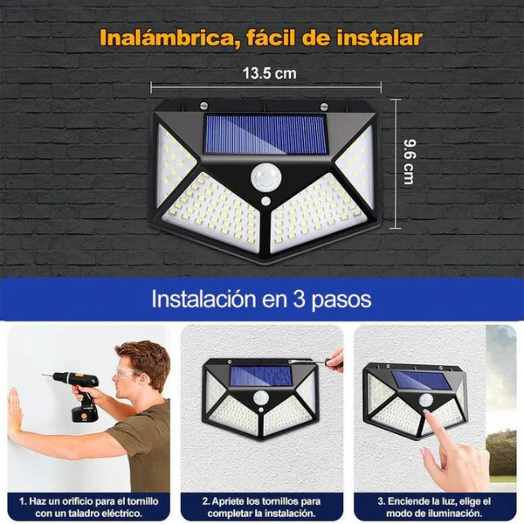 Kit de 4 lámparas LED solares