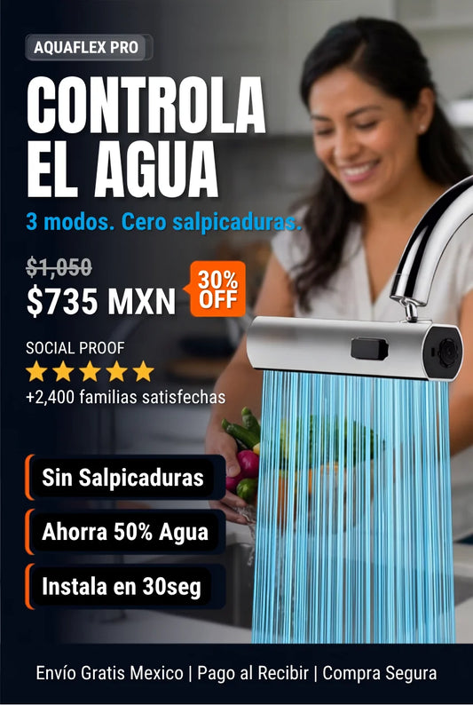 AquaFlex Pro™ - Control Total del Agua en Tu Grifo