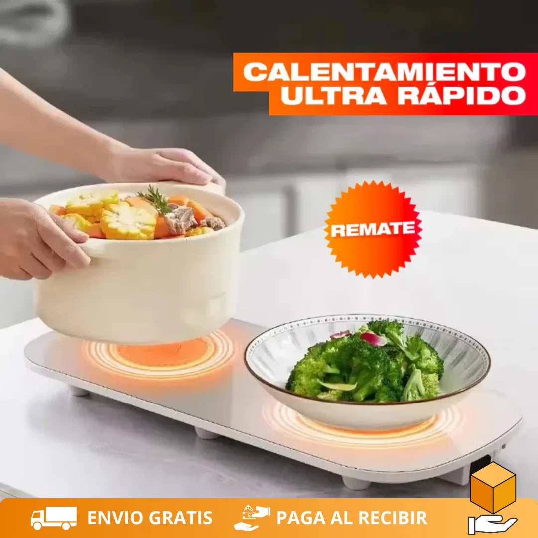Bandeja Calefactora Eléctrica Doble