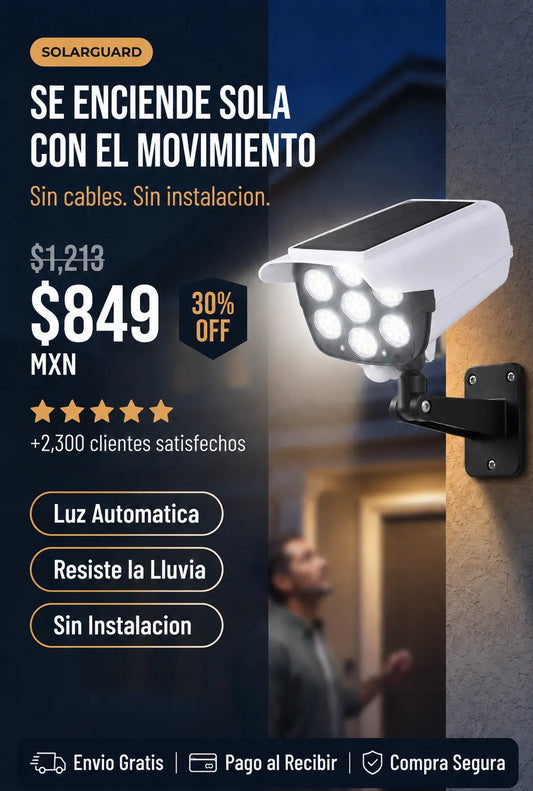 SolarGuard™ — Ilumina tus exteriores al detectar movimiento