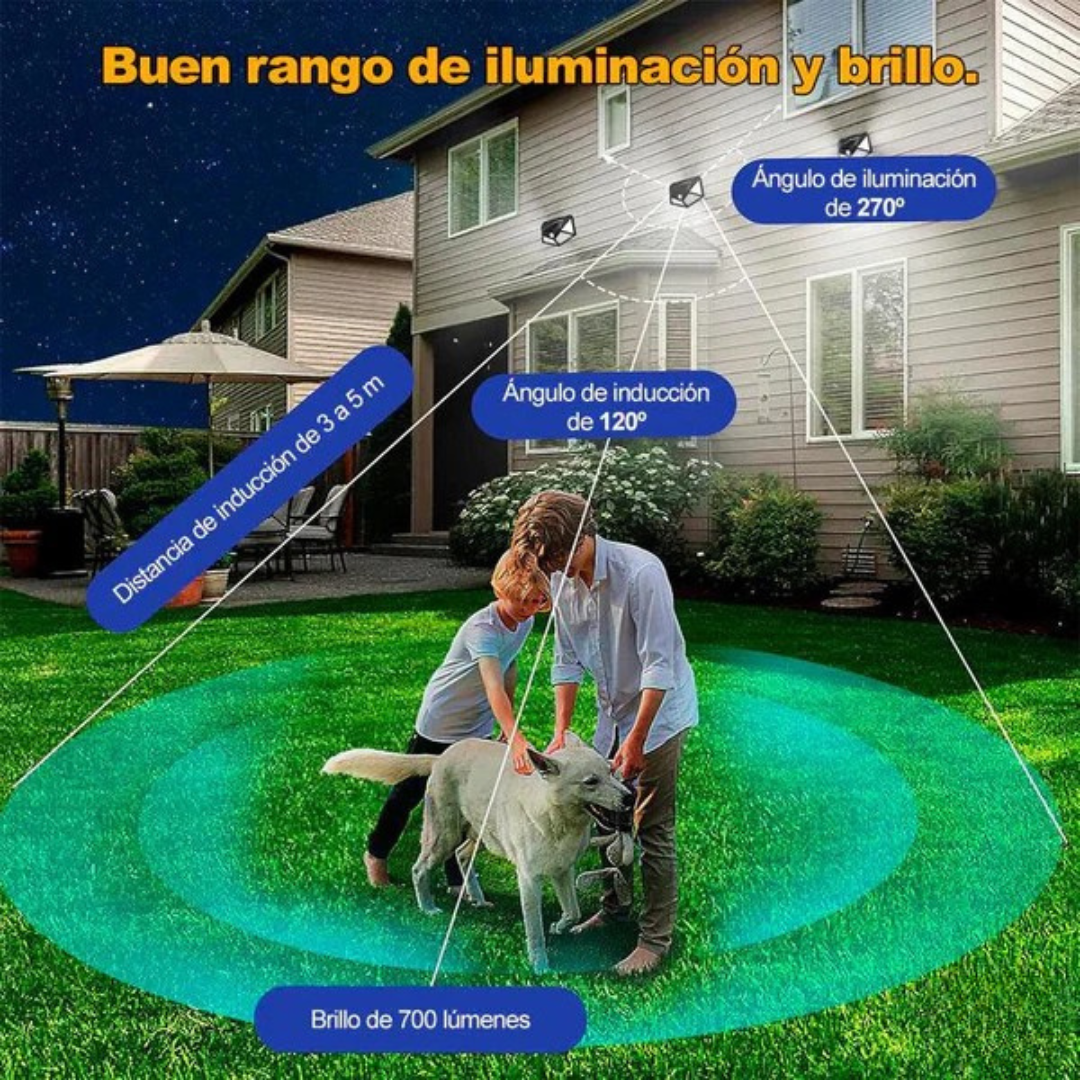 Kit de 4 lámparas LED solares