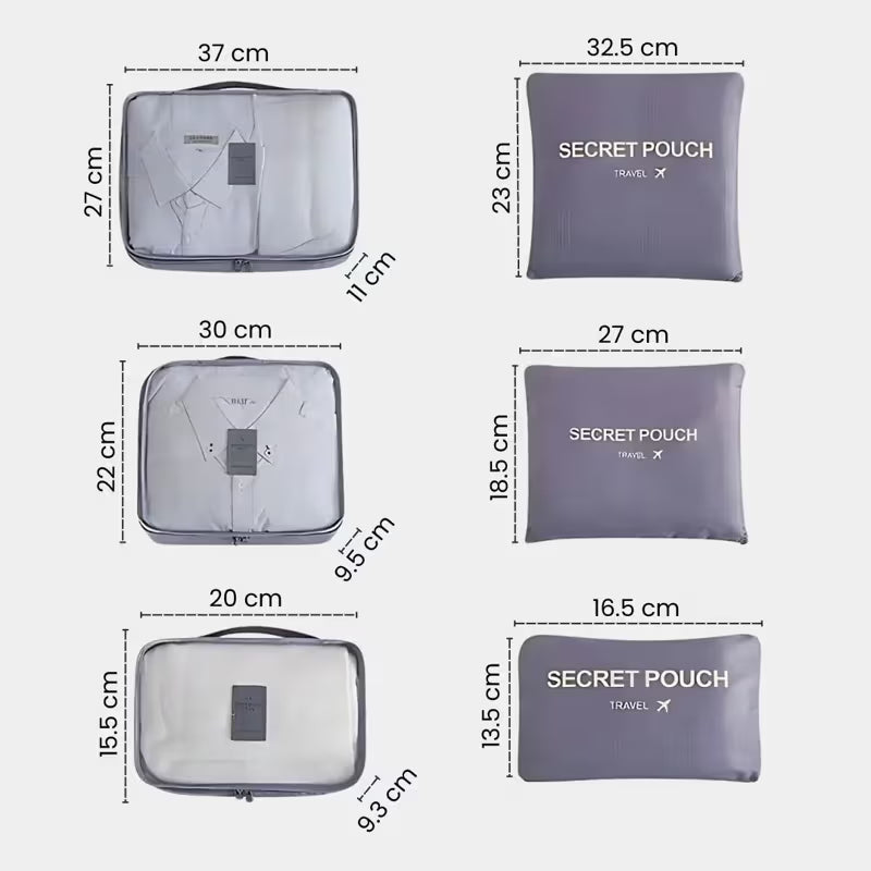 Kit Organizador Para Maleta de 6 Piezas