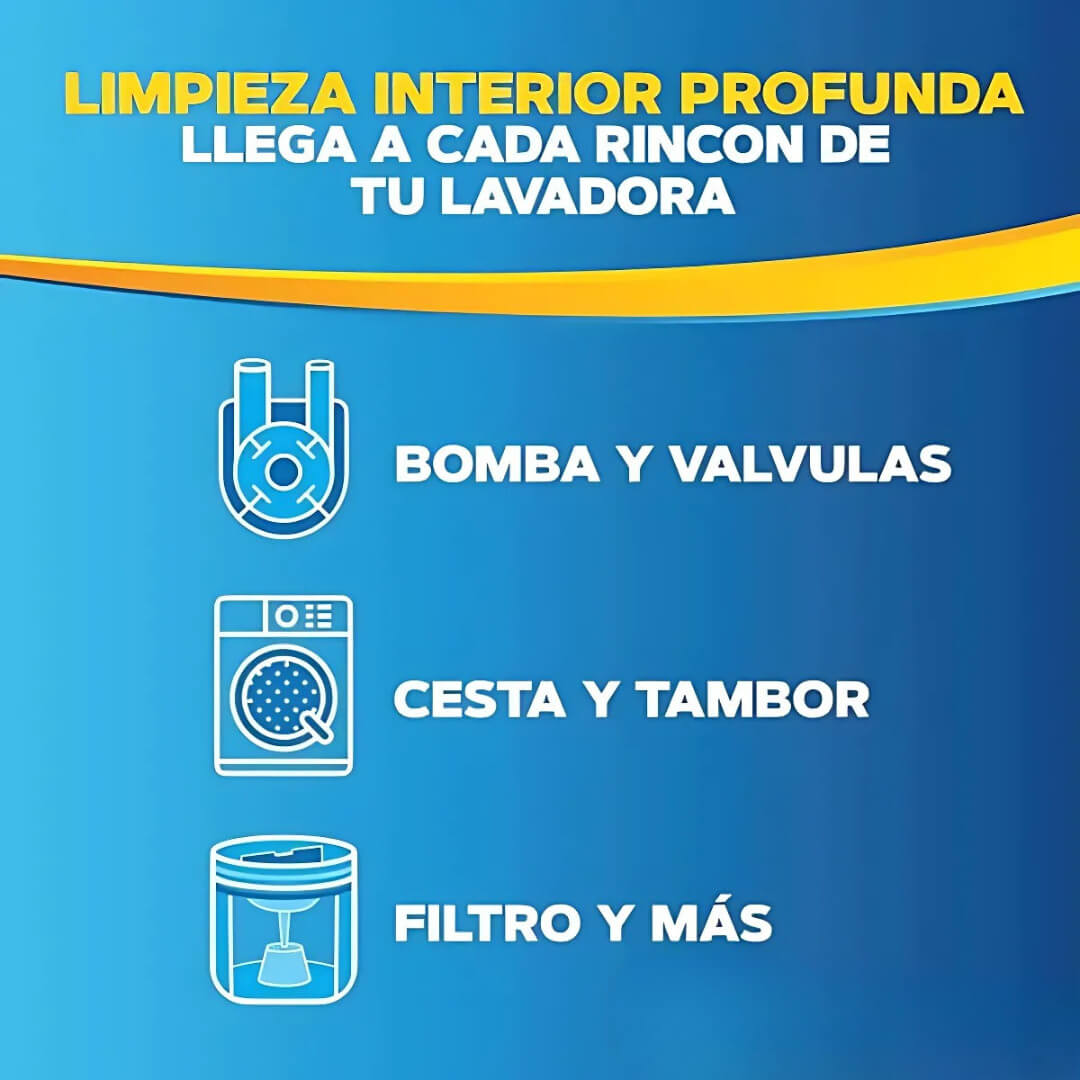 WashBoost™ - Elimina residuos y malos olores de tu lavadora (24 Pastillas)