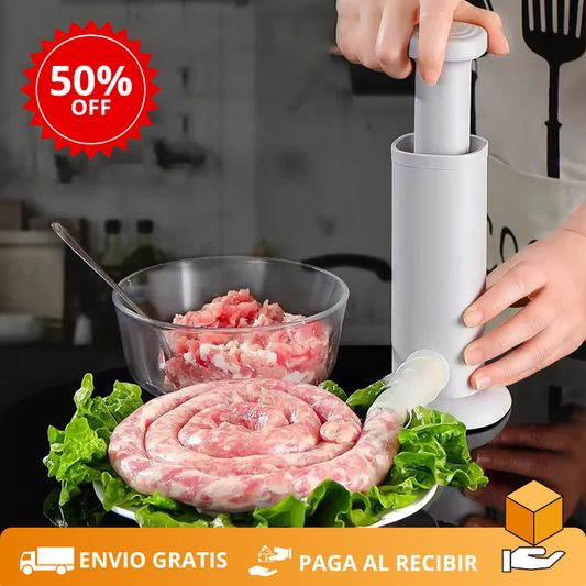 Máquina embutidora - Haz tus propios chorizos, salchichas y albóndigas