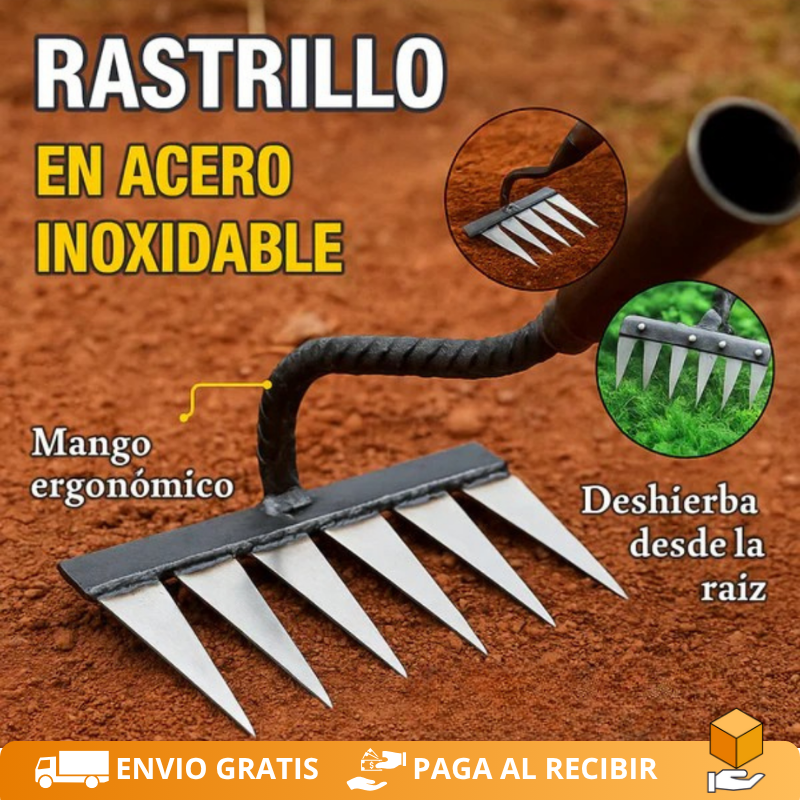 🌱 Rastrillo Eliminador de Malezas – Jardines limpios sin dañar tu espalda