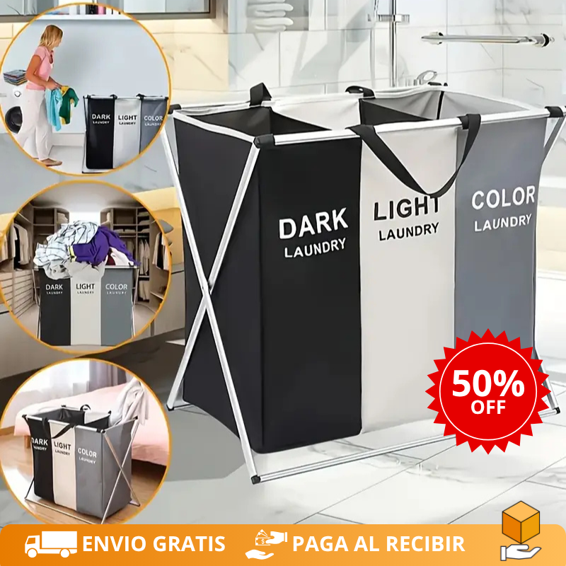 CESTO PLEGABLE Y ORGANIZADOR PARA ROPA