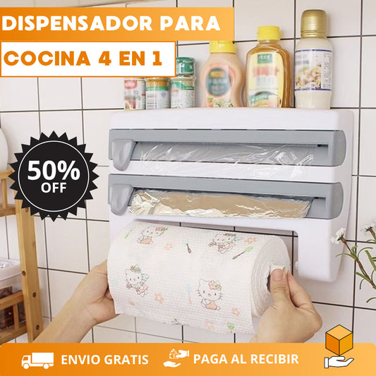 Dispensador de Cocina 4 en 1 - Orden, estilo y practicidad en un solo lugar