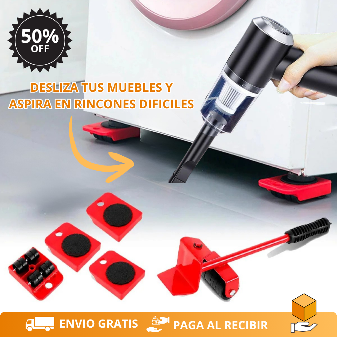 Kit Limpieza Total - Desliza muebles +  Aspiradora Inalambrica