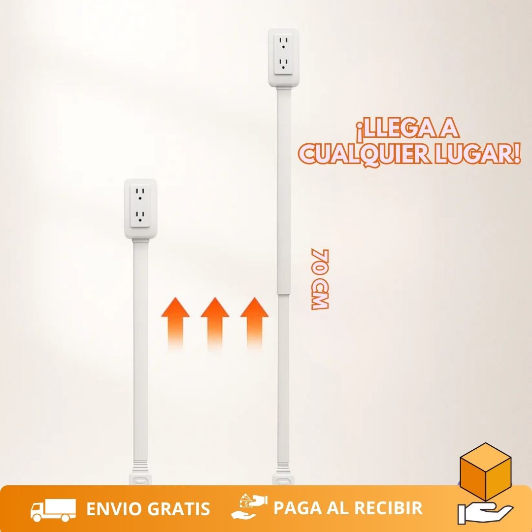 CONTACTO EXTENDIBLE DE 2 TOMAS