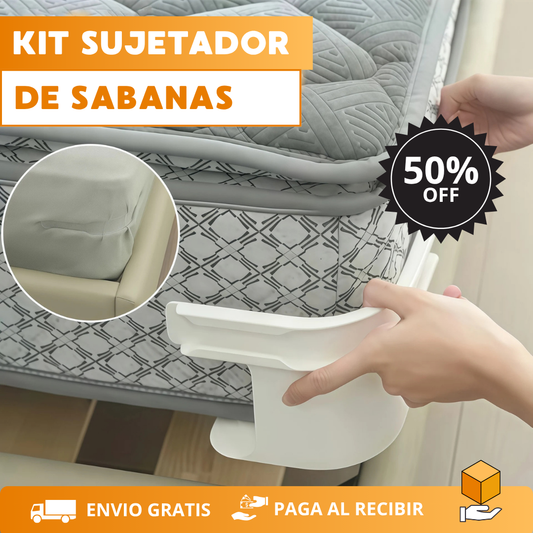 Kit 4 Tensores Antideslizantes para Sábanas – Duerme sin arrugas