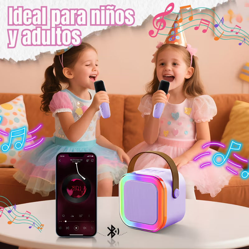 PartyBeat Kids – Karaoke en Familia - Bocina + 2 Micrófonos