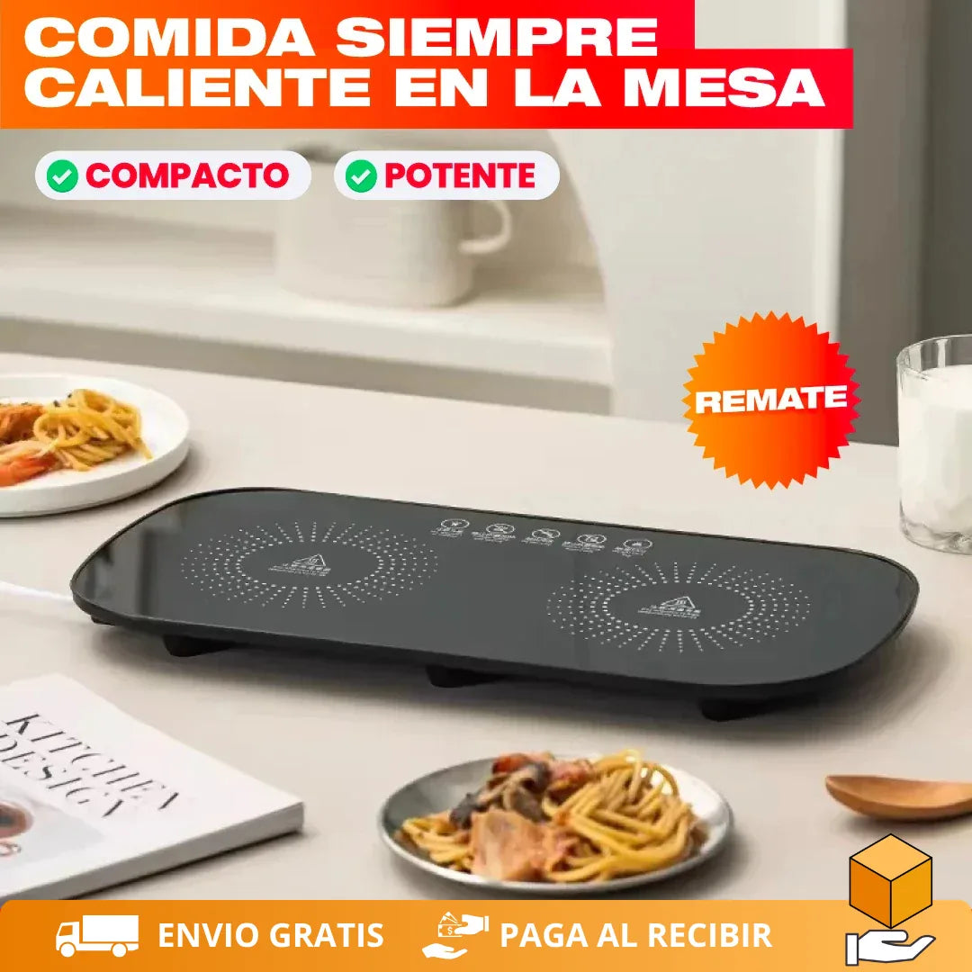 Bandeja Calefactora Eléctrica Doble