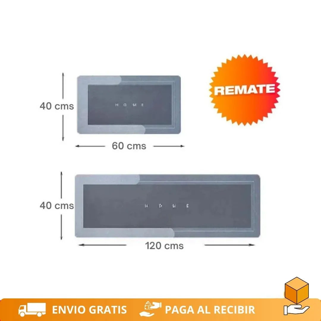 DryStep Pro - Kit 2 Tapetes Absorbentes Antideslizantes Hogar