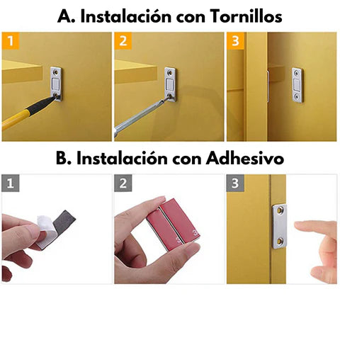 MagneFix - Kit de 10 Cierres Magnéticos Invisibles para Muebles