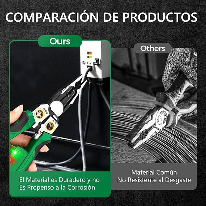 VoltPro Max – Pinza 8 en 1 con detector eléctrico