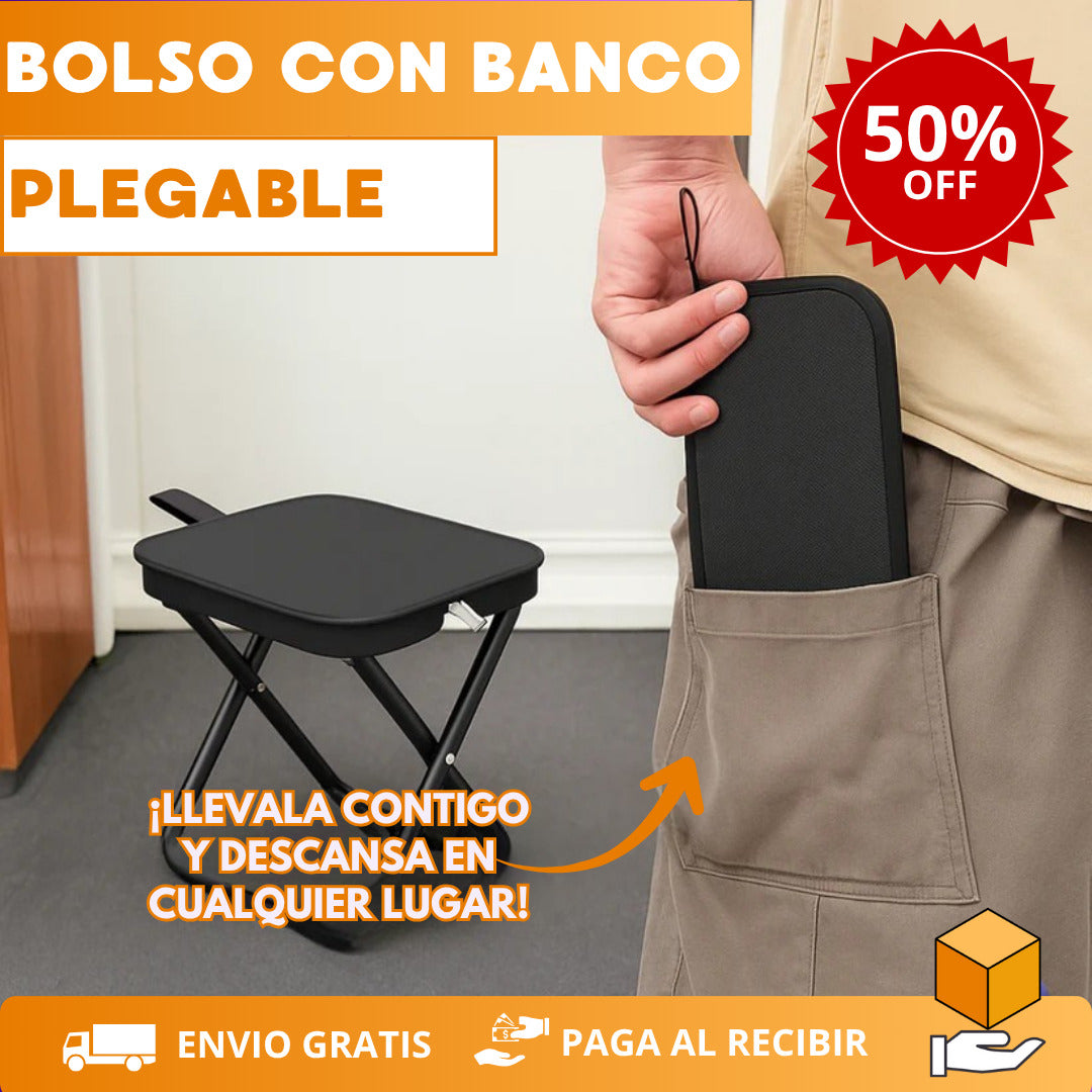 Bolso con Banco Plegable: Tu descanso siempre contigo