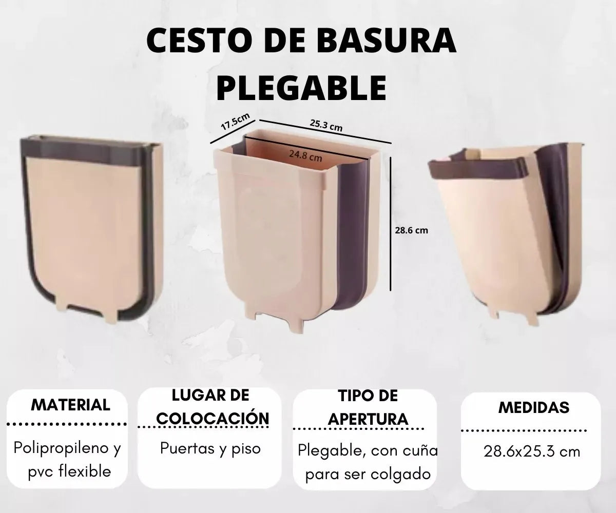 PROMO 2x1 EcoPleg - Bote Plegable de Basura para Puertas