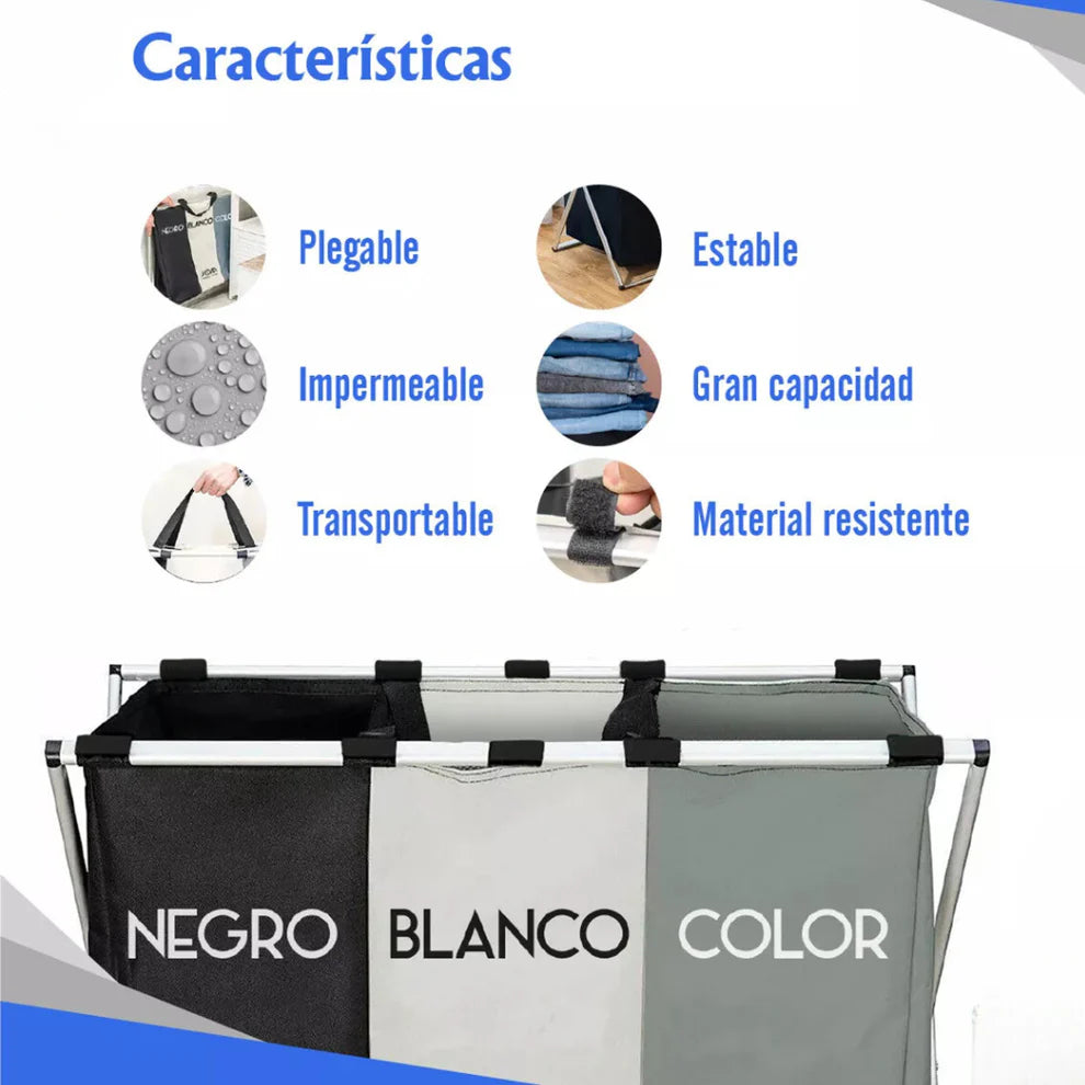 CESTO PLEGABLE Y ORGANIZADOR PARA ROPA