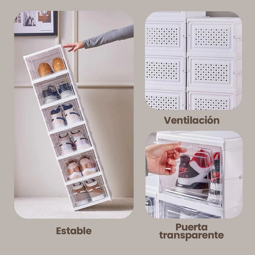 FlexiRack - Zapatero Plegable 6 Niveles - Orden Total