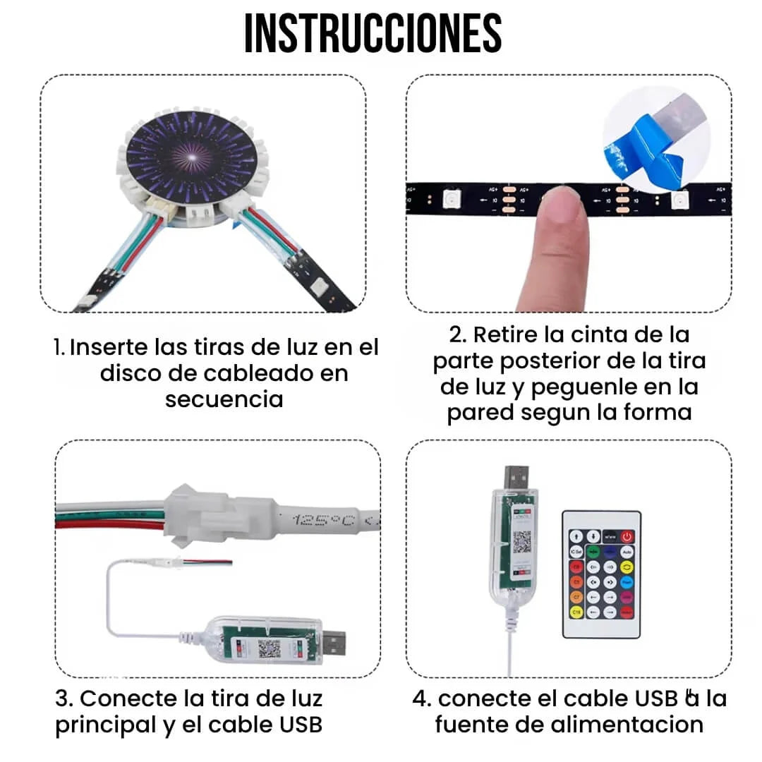 Luces LED con Efecto de Fuegos Artificiales 🎇