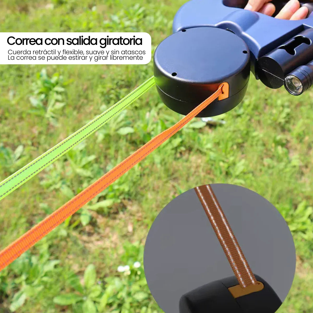Correa Retráctil Doble 360° - Paseos sin enredos
