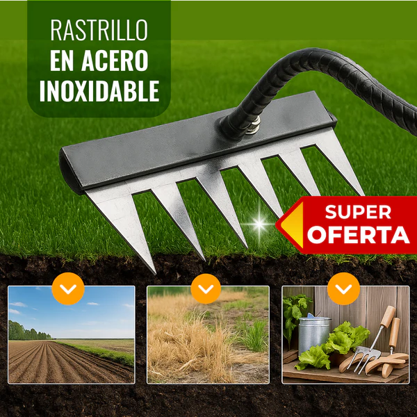 🌱 Rastrillo Eliminador de Malezas – Jardines limpios sin dañar tu espalda